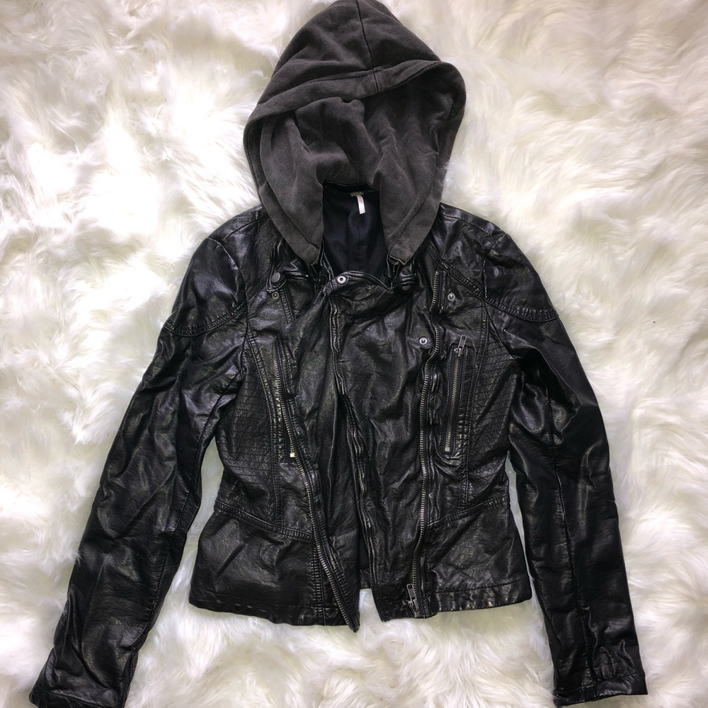 Free People Vegan Leather Moro Jacket